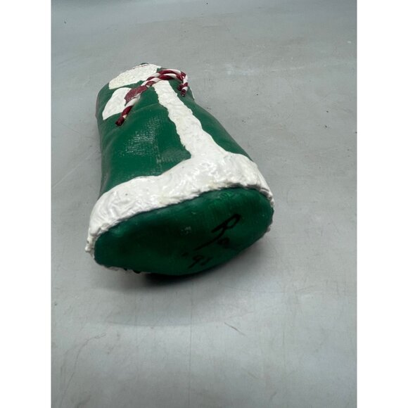 vintage handmade Christmas Santa figurine candy cane green signed 9" READ - Picture 2 of 8
